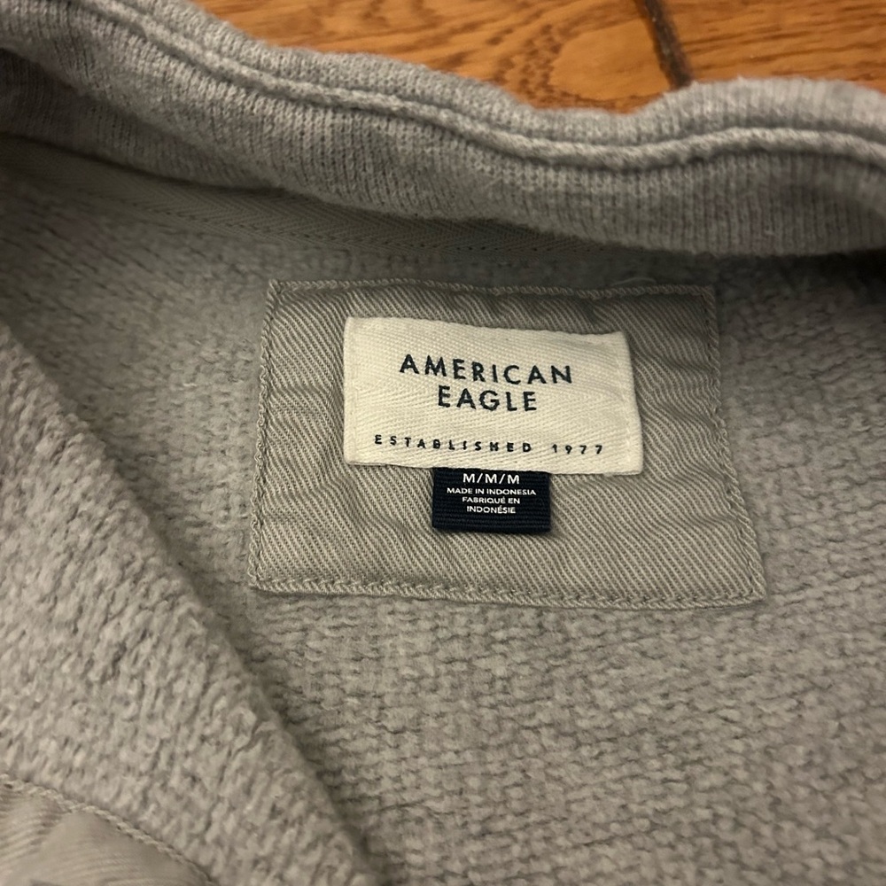Gray Button-Up Sweatshirt - Picture 2 of 2